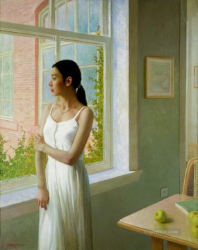 4月の中国の女の子 Oil Paintings